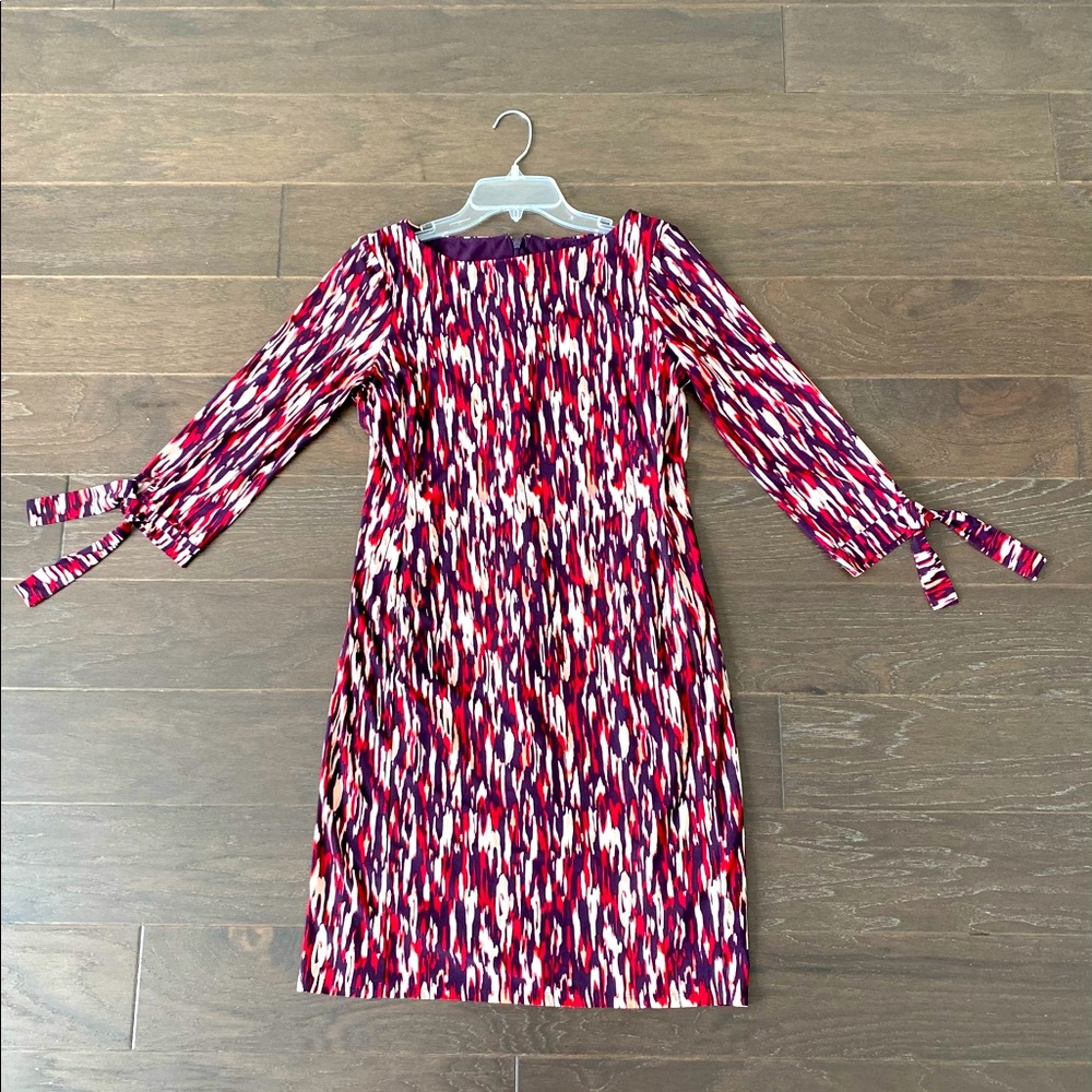 Nine West multicolor 3/4 sleeve knee-length dress